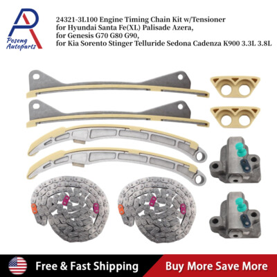 For Hyundai/Kia 3.3L&3.8L Santa Fe Sorento Azera Genesis Engine Timing Chain Kit - Foto 7