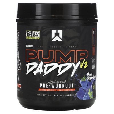2 X RYSE, Pump Daddy V2, Non-Stim Pre-Workout, Blue Raspberry, 1.44 lb (652 g)