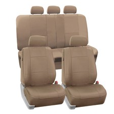 Fh Group Universal Fit Pu Leather Car Seat Covers For Truck Suv Van - Full Set
