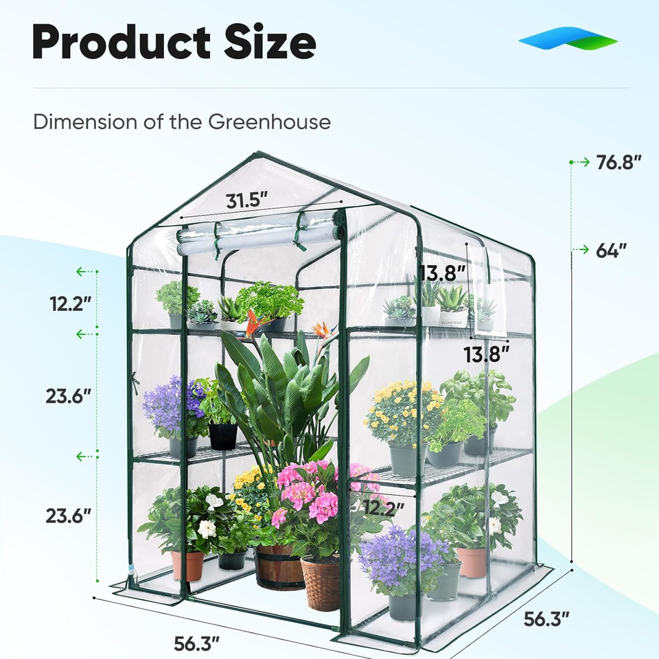 Quictent Greenhouse for Outdoors, Mini WalkIn Portable Flower Garden