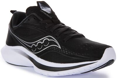 Saucony Kinvara 13 Leichtgewicht Mesh Schwarz Silber Damen Trainer UK 5 - 12