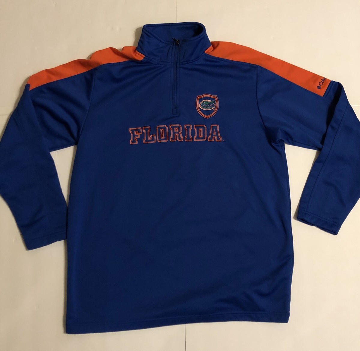 Columbia Men Large Pullover 1/4 Zip Jacket Sweatshirt UF Florida