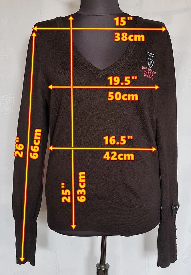 BLUSA VINTAGE GAASTRA PUNTO SÓLIDO MARRÓN ALGODÓN CACHEMIR MUJER TOP: EE. UU. 10/UE 38 Foto 2 de 4