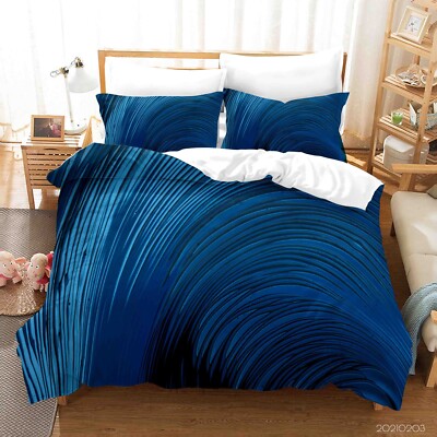 3D Marble Texture Black Blue Quilt Cover Set Bedding Sets Pillowcases 64
