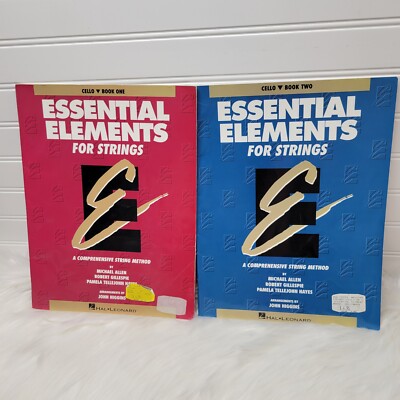 (Lot of 2) Essential Elements for Strings - Book 1 & 2 Cello