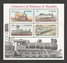 Namibia Railway Trains 1995 MNH Stamps Minisheet