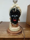 Shawnee MCM 1950s Blackamoor Nubian Princess Head Lamp VGUC BUT NOT WORKING