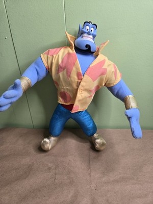 Vintage 1993 Mattel Stuffed 12.5'' Aladdin Genie Doll w/Shirt Molded Head