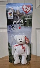 Mcdonald's TY Maple The Bear Beanie Baby Canada New In Packaging 1997 Vintage