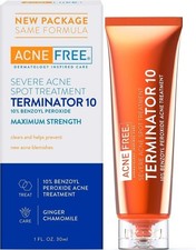 AcneFree Terminator 10 Acne Cream 10 Benzoyl Peroxide Spot Treatment, 1 Ounce