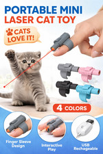 Mini Laser Giocattolo per Gatti Manicotto Dita Interattivo Gatto Teaser Giocattolo per Animali Domestici
