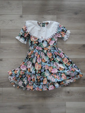 Vintage Emma's Rainbow full circle party Dress SZ 14 Tiered Ruffle Pageant Gown