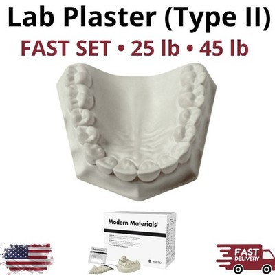 Modern Materials Lab Plaster 25-45lb White Dental Gypsum Fast Set Casting Model