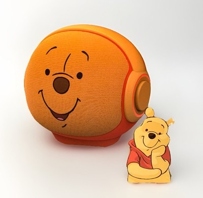 NEW Disney Winnie the Pooh 3D Sphere Shaped Fabric Texture Bluetooth Speaker