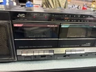 Vtg JVC PC-W35 Boombox Dual Cassette Tape player 1980s Radio Works READ!!