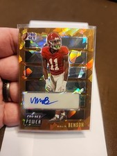 Marketplace image: MALIK BENSON 1/1 Rookie Auto 2023 Leaf Metal Gold Ice Superfractor LV Raiders