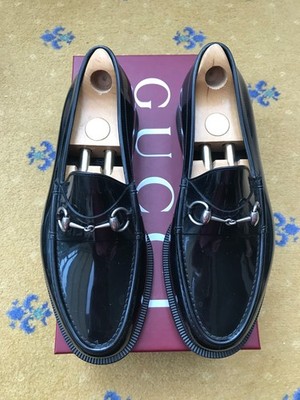 Gucci Rubber Jelly Horsebit Buckle Black Schuhe Halbschuhe Herren UK 11 US 12 EU 45