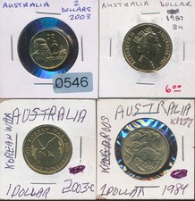 AUSTRALIA  -  MIXED 4 BU HIGH VALUE COINS - #0546