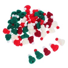 90 Pcs Handmade Hat Accessories Knitted Decoration Craft Supplies Mini Hats