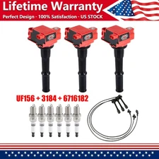Ignition Coils & Spark Plug & Wires Set For Toyota Tacoma Tundra 4Runner 3.4L V6