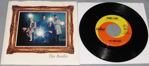 THE BEATLES: PENNY LANE / STRAWBERRY FIELDS FOREVER; 1967 Picture Sleeve 45; PS