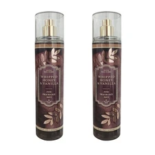 2 NEW Bath & Body Works Whipped Honey & Vanilla Fine Fragrance Body Mist, 8 oz