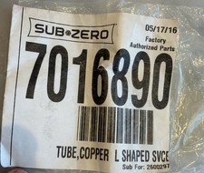 Sub Zero 7016890 Tube Copper For 2600297 Authentic Part