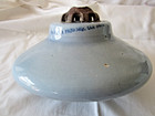 VTG 1920's Light Blue Porcelain Ceramic Suspension Disk Insulator High Voltage — photo 1