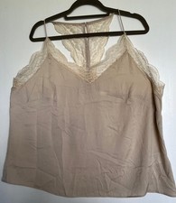 H&M - Ladies coffee coloured - satin vest top - XL - Never worn
