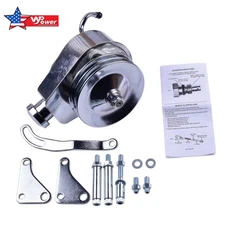 Power Steering Pump Bracket &2 Groove Pulley For Small Chevy 283 350 383 400 305