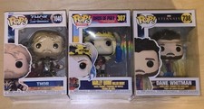 Funko Pop Lot of 3: Marvel Thor 1040, DC Harley Quinn 307, Eternals Dane Whitman