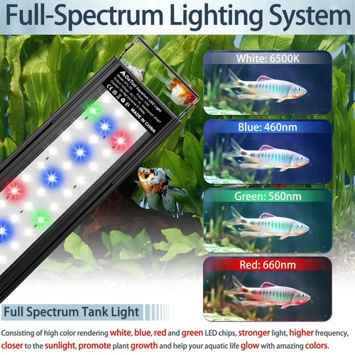 DaToo Aquarium LED Light Full Spectrum Fish Tank Lights White Blue Red Green ... - Picture 3 of 7