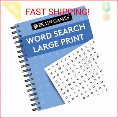 Brain Games - Word Search Large Print (Blue) (Brain Games Large Print)