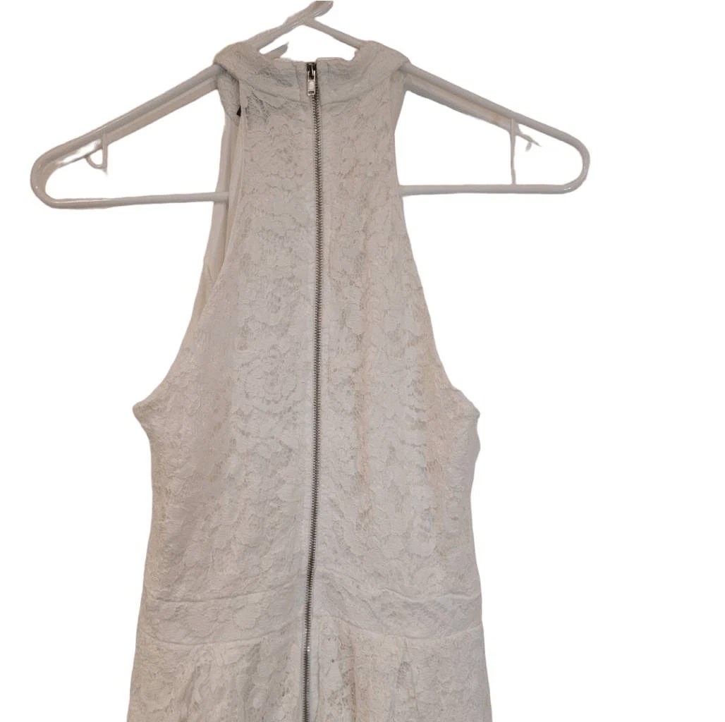 OFF WHITE Abito con supporto in pizzo Aqua da donna bianco poli spandex foderato