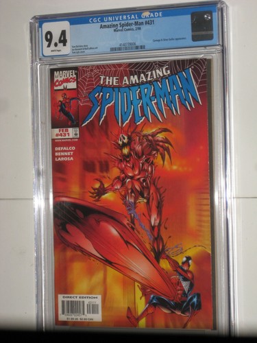 AMAZING SPIDERMAN COMICS 430 CGC 9.2 431 CGC GRADED 9.4 WHITE PAGES
