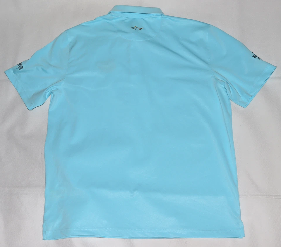 Классическая мужская рубашка-поло с коротким рукавом Greg Norman Play Dry DB|55 для гольфа размер большой - Изображение 3 из 4