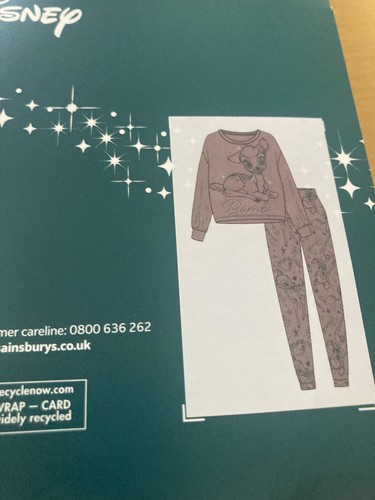 TU MÄDCHEN DISNEY BAMBI WEICHER WEIHNACHTEN LANGARM/BEIN PYJAMA 2-3 JAHRE NEU MIT ETIKETT - Bild 13 von 15