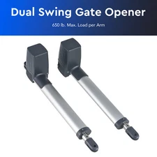 CO-Z Automatic Gate Opener Kit 1300lb Dual Swing Gate Opener with 2 Remotes