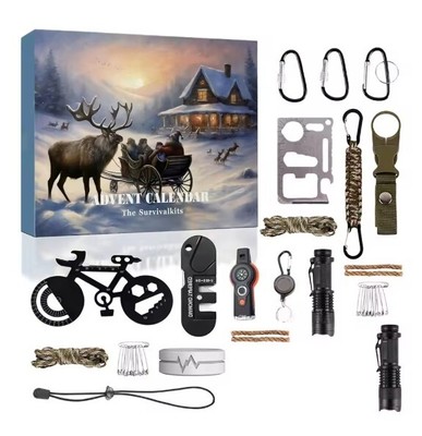 Calendrier De L'Avent Kit De Survie 24 Pièces - Modèle 3 - 5-20 Cm