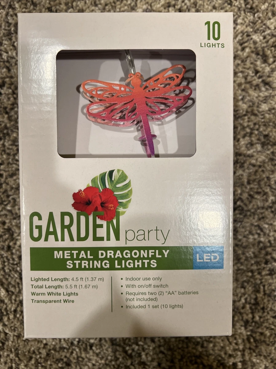 Metal dragonfly 2024 string lights