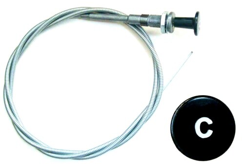 AHH6725LHD - CHOKE CABLE MG MGB, MGBGT LHD 1962-1969 TOP QUALITY UK MANUFACTURED - Picture 1 of 1
