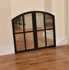 New Shape Window Style Wall Mirror Simply Stylish Decor Mirror 72x65cm black
