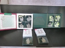 Longaberger pewter Ornament 1993 1996 2002 Santa Gingerbread basket Popcorn lot