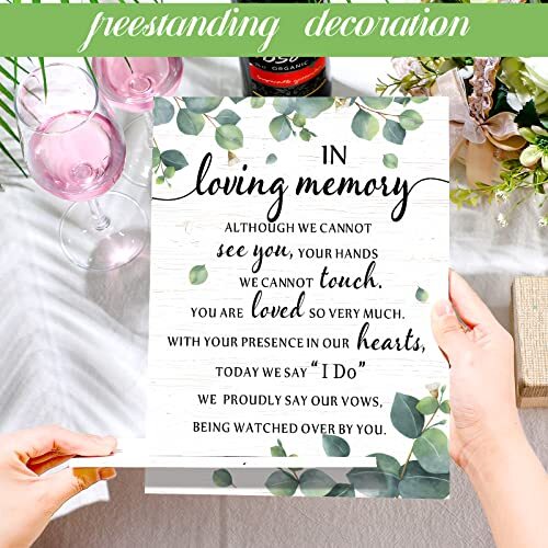 Memorial Table Sign for Wedding, Wedding Wooden Decorations for Fresh ...