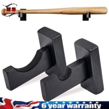New Horizontal Display Solid Wood Holder for Baseball Bat Wall Mount Black