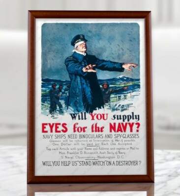 WW1 US Navy Propaganda Poster - WWI USMC Print Reproduction Repro