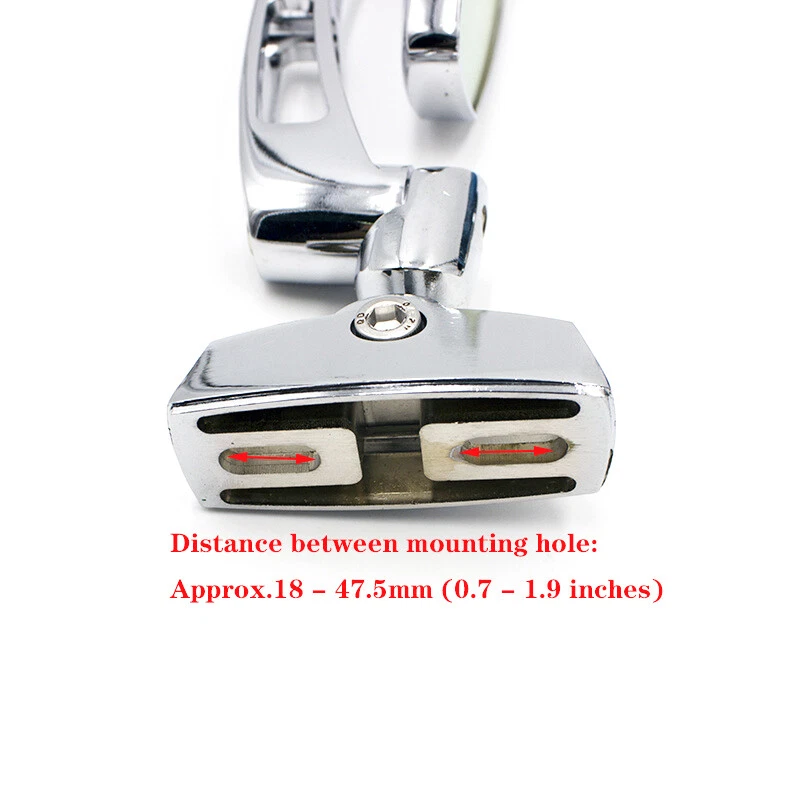 For Suzuki GSXR 600 750 1000 Hayabusa GSX1300R SV TL Motorcycle Chrome Mirrors - Image 4 of 4