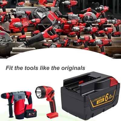 TECMANA Pour AEG/Milwaukee 28V 6.0Ah M28 MC28 V28 48-11-2830 48-11-1830 Li-ion Batterie
