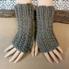 WINTER SALE - Fingerless Gloves, Women's Knitted Arm Warmers