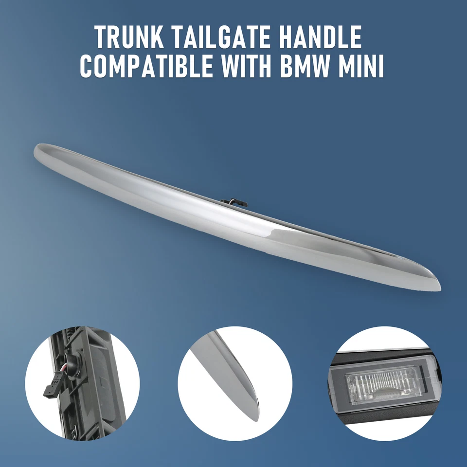 New Chrome Rear Trunk Boot Handle Grip Lid For 2007-2015 Mini Cooper 51132753603 Foto 3 de 4